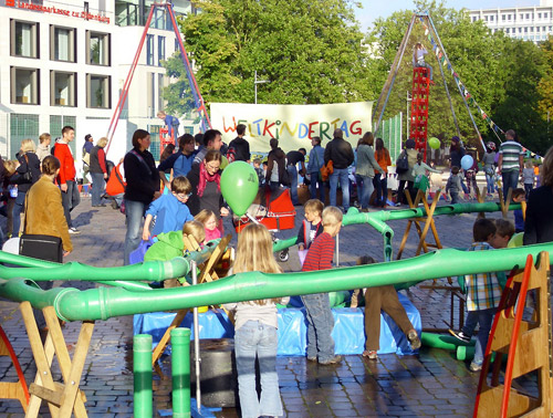 Wasserbaustelle auf Weltkindertag in Oldenburg